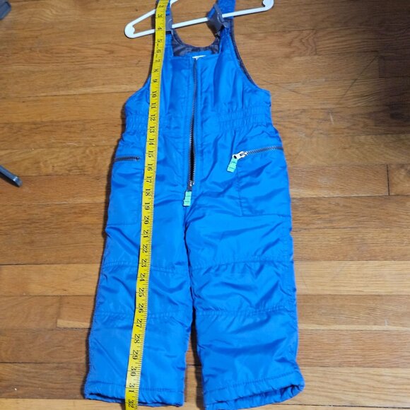 Carters Baby Snow Bib Overalls 24 Months Blue Water-Resistant Polyester Adjustab - Picture 7 of 9